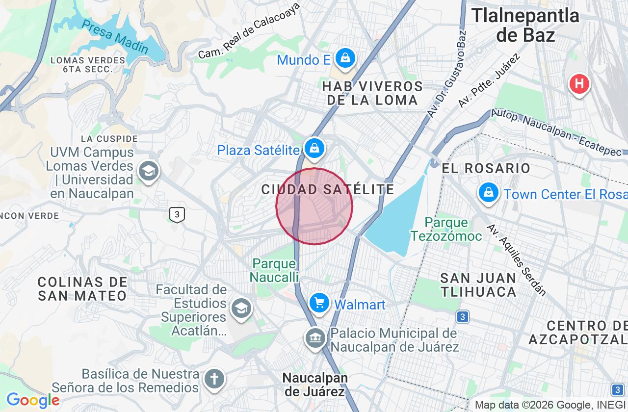 Zona aproximada de Casa en venta en Ciudad Satélite