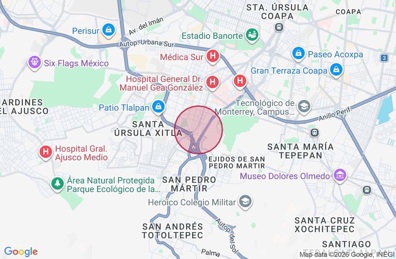 Zona aproximada de Casa en venta en Tlalpan