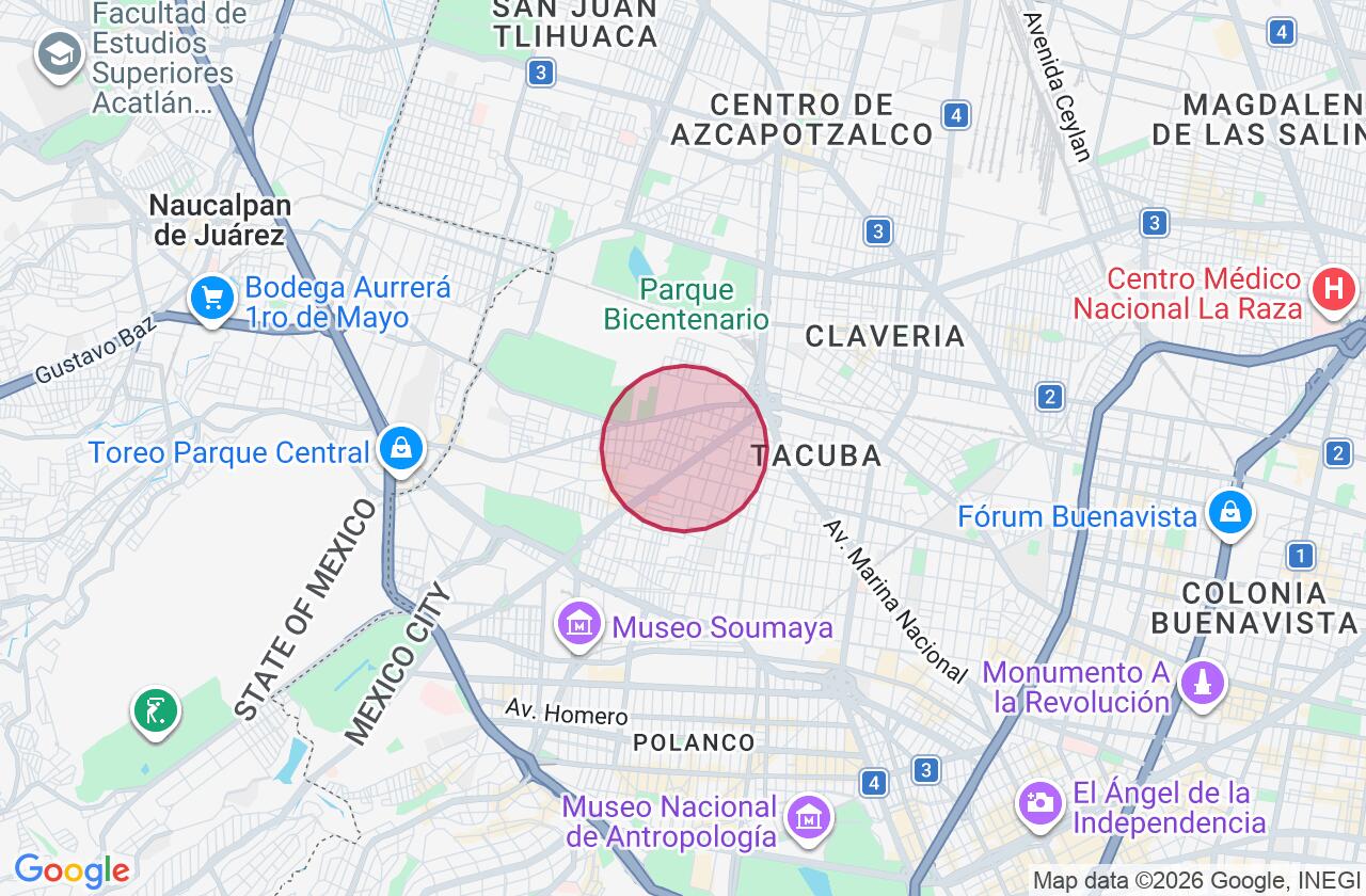 Zona aproximada de Departamento en renta en Torre Blanca