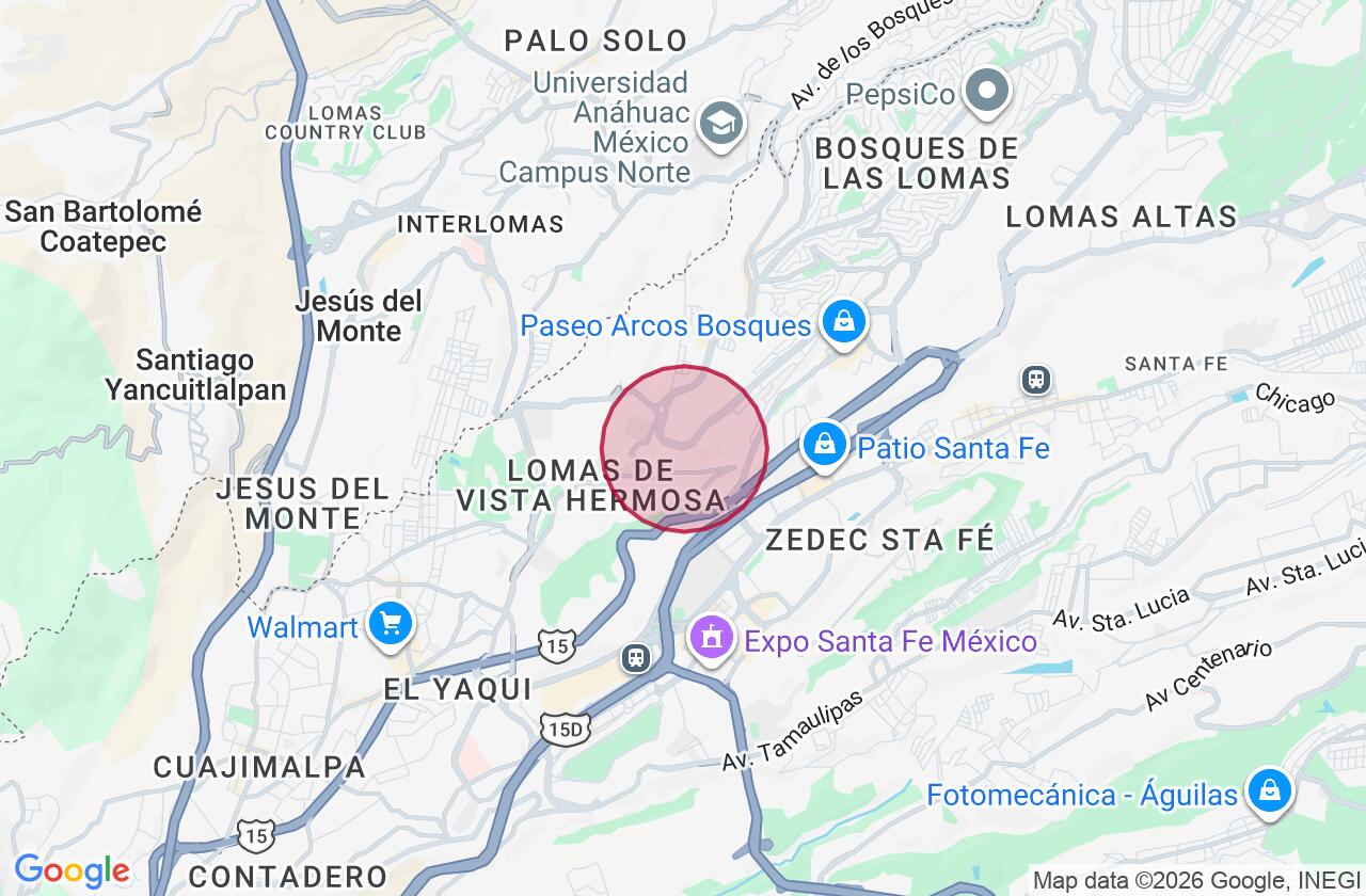 Zona aproximada de Departamento en venta en Bosques de las Lomas
