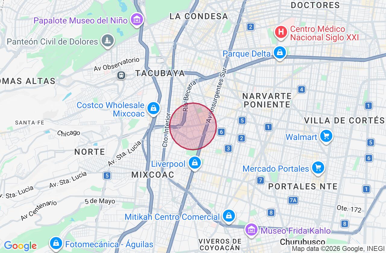 Zona aproximada de Departamento en venta en Ciudad de los Deportes
