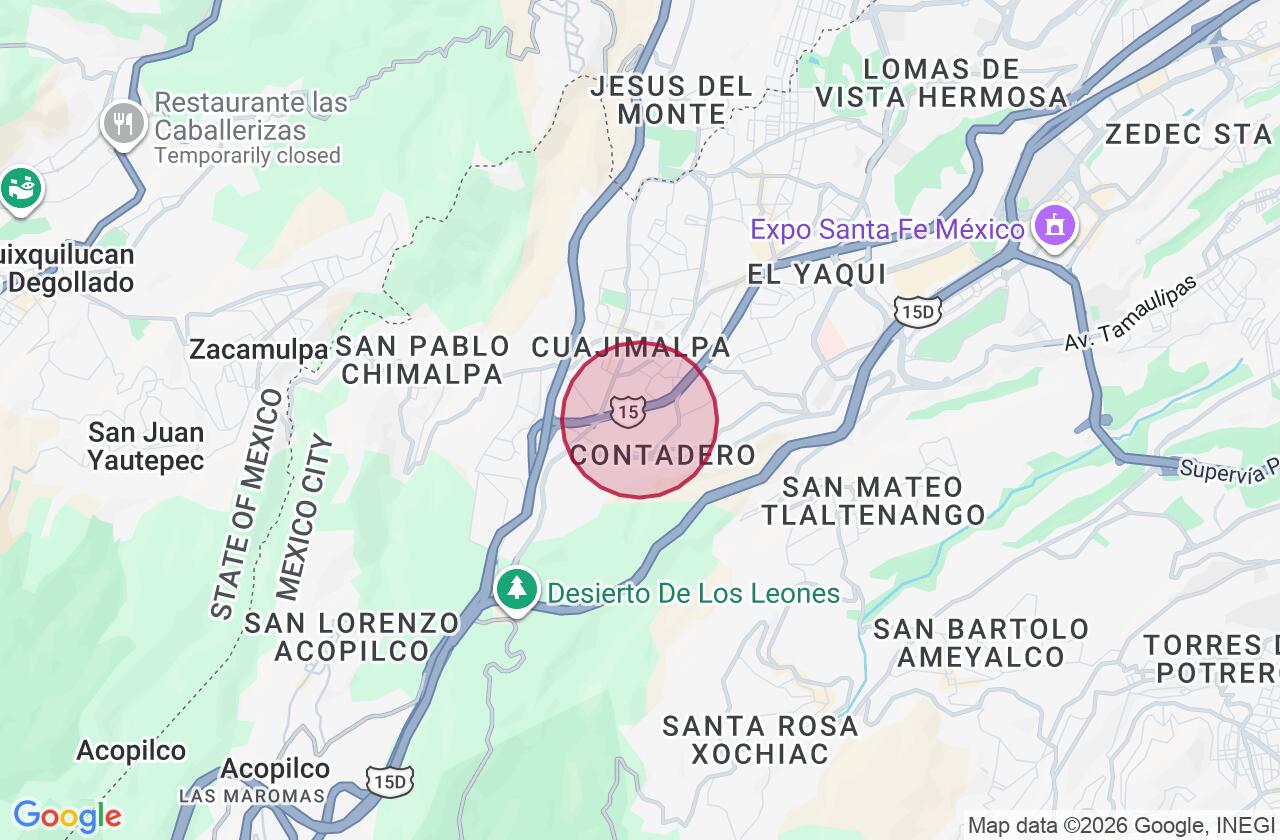 Zona aproximada de Departamento en venta en Contadero