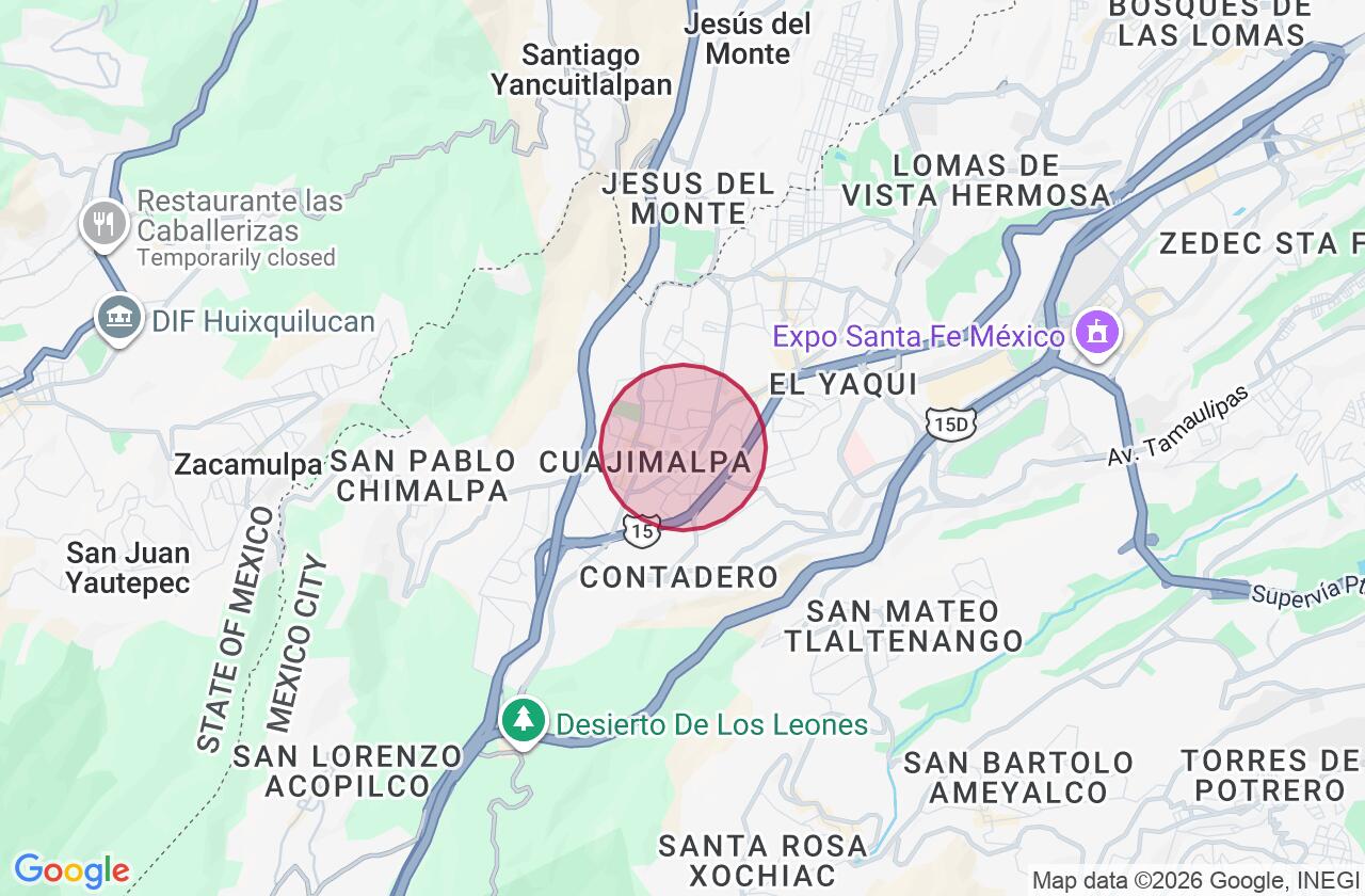 Zona aproximada de Departamento en venta en Cuajimalpa