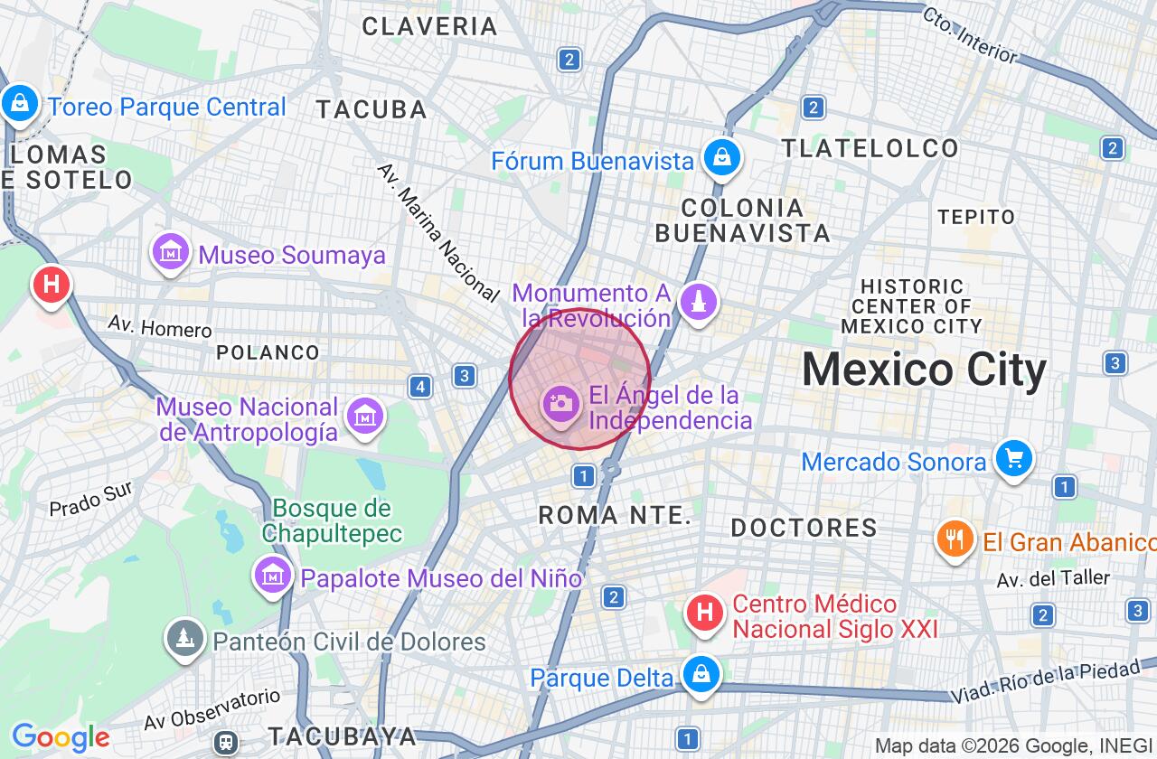 Zona aproximada de Departamento en venta en Cuauhtemoc