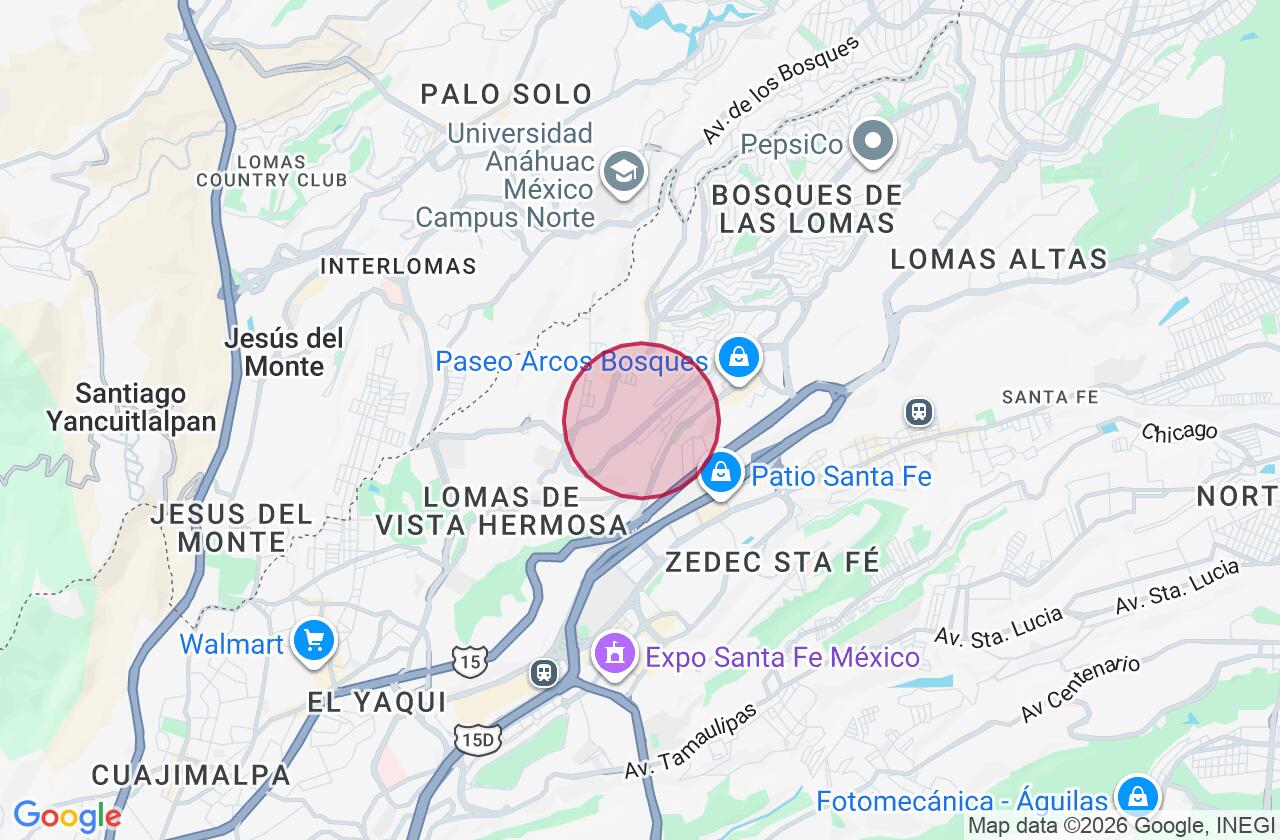 Zona aproximada de Departamento en venta en Cumbres Reforma