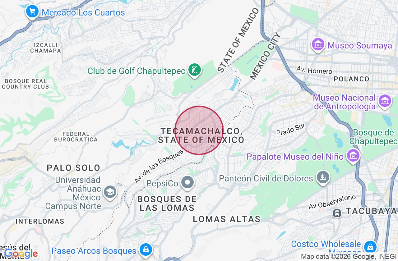 Zona aproximada de Departamento en venta en Lomas de Tecamachalco