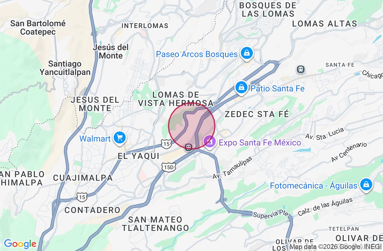 Zona aproximada de Departamento en venta en Paseo de las Lomas