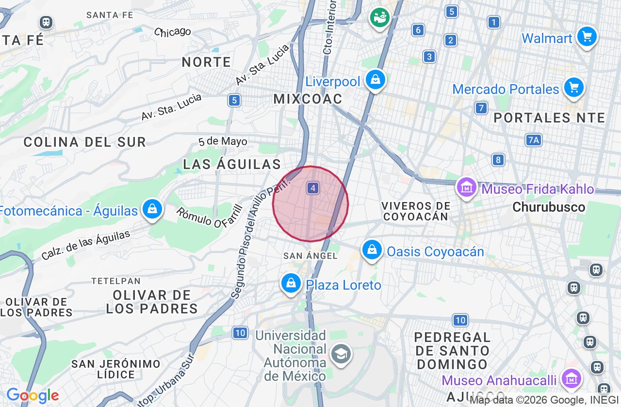 Zona aproximada de Comercial en renta en Campestre