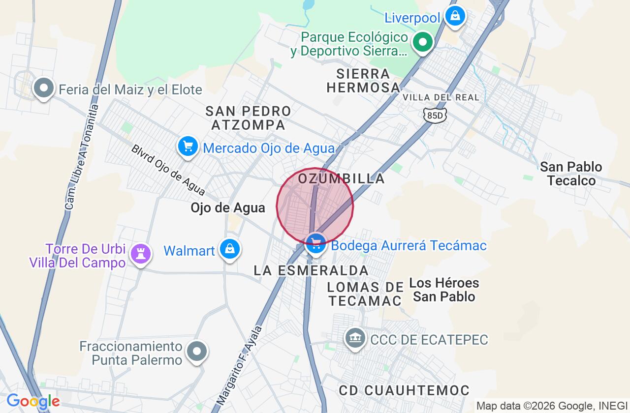 Zona aproximada de Terreno en venta y renta en Esmeralda