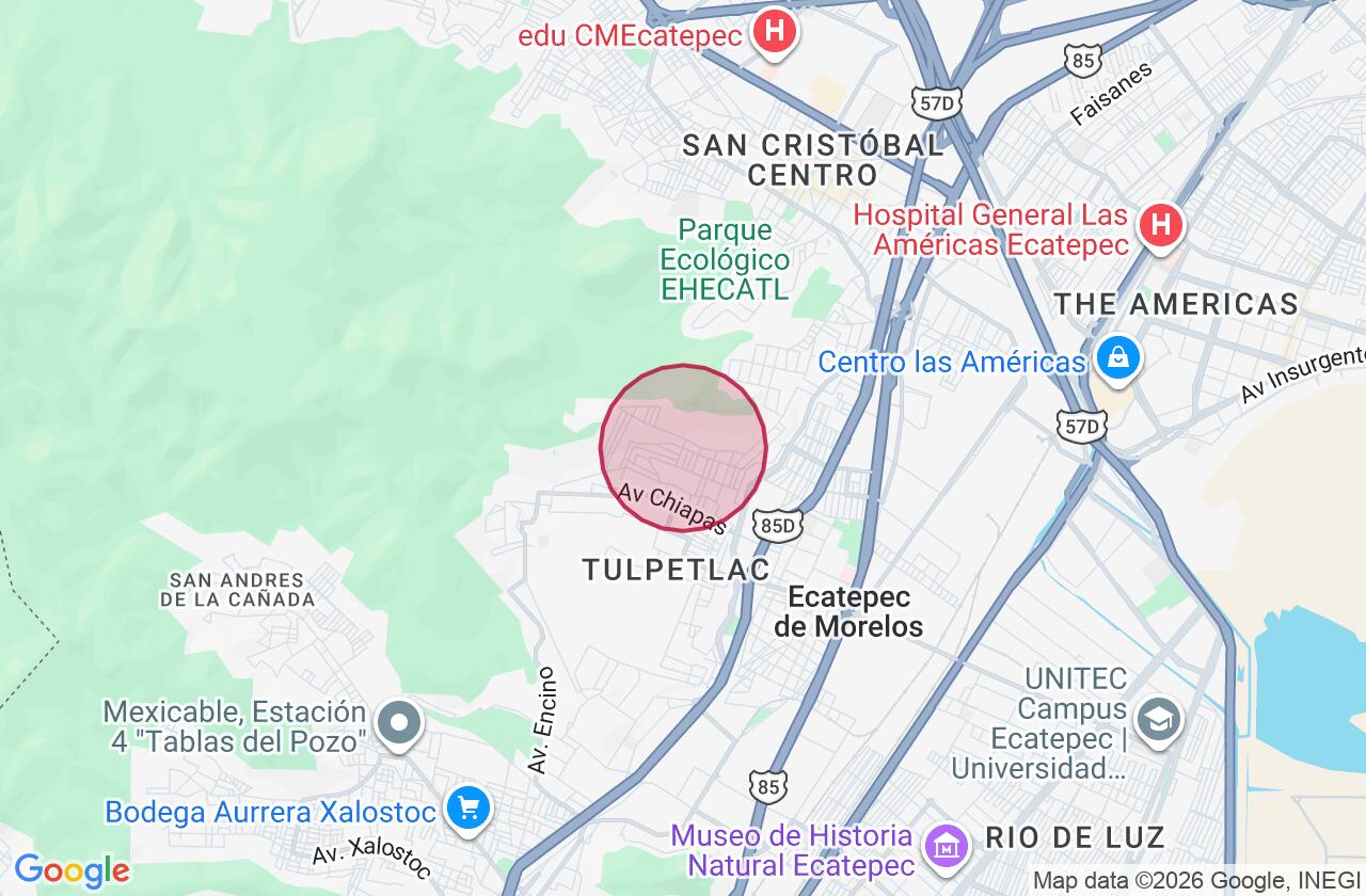 Zona aproximada de Terreno en venta en Santo Tomás Chiconautla